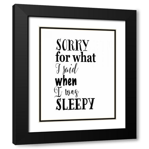 When I Was Sleepy Black Modern Wood Framed Art Print with Double Matting by Moss, Tara