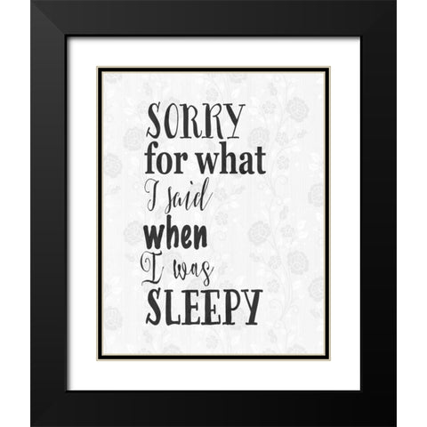 When I Was Sleepy Black Modern Wood Framed Art Print with Double Matting by Moss, Tara