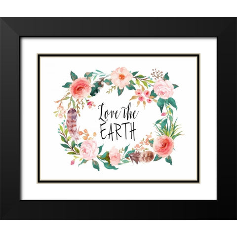 Love the Earth Black Modern Wood Framed Art Print with Double Matting by Moss, Tara