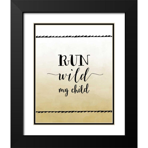 Run Wild Black Modern Wood Framed Art Print with Double Matting by Moss, Tara