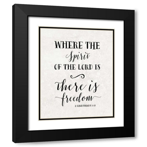2 Corinthians 3-17 Black Modern Wood Framed Art Print with Double Matting by Moss, Tara