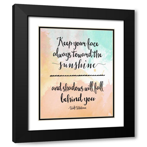Sunshine - Walt Whitman Black Modern Wood Framed Art Print with Double Matting by Moss, Tara