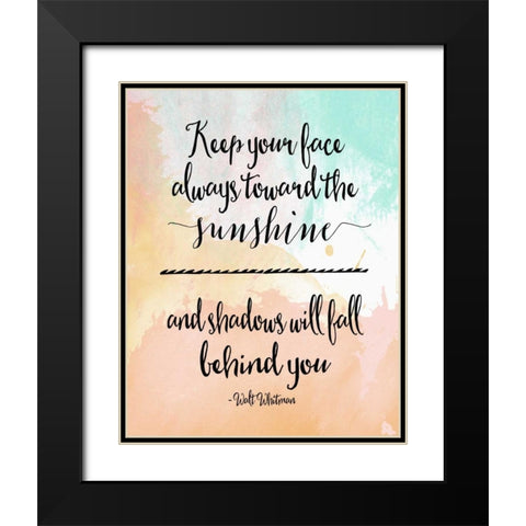 Sunshine - Walt Whitman Black Modern Wood Framed Art Print with Double Matting by Moss, Tara