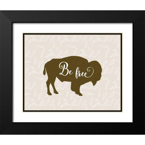 Be Free Black Modern Wood Framed Art Print with Double Matting by Moss, Tara