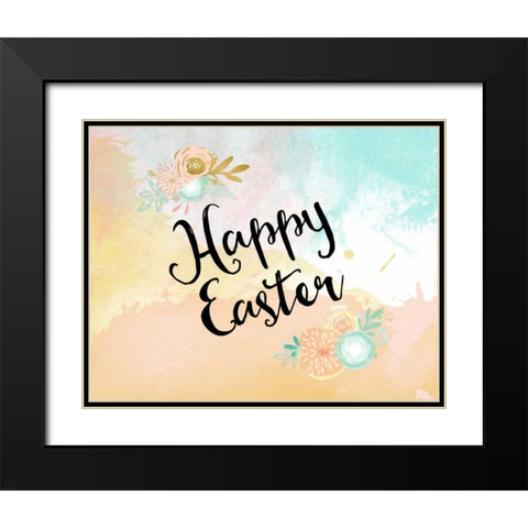 Happy Easter Black Modern Wood Framed Art Print with Double Matting by Moss, Tara