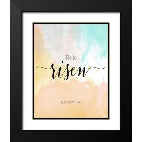 He Is Risen Black Modern Wood Framed Art Print with Double Matting by Moss, Tara
