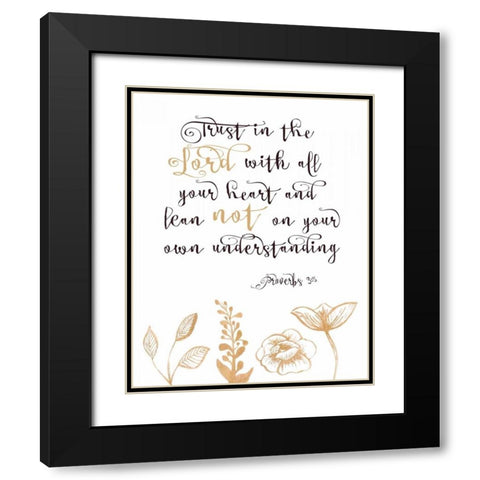 Proverbs 3-5 Black Modern Wood Framed Art Print with Double Matting by Moss, Tara
