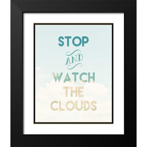 Watch the Clouds Black Modern Wood Framed Art Print with Double Matting by Moss, Tara