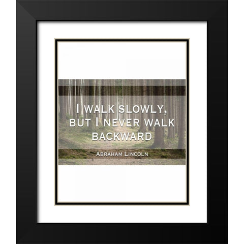 Lincoln - Slowly Black Modern Wood Framed Art Print with Double Matting by Moss, Tara