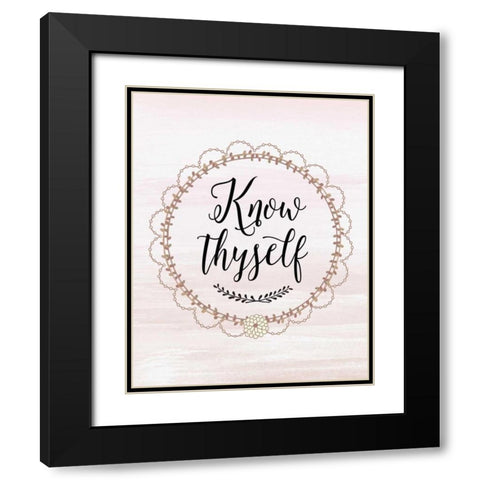 Know Thyself Black Modern Wood Framed Art Print with Double Matting by Moss, Tara