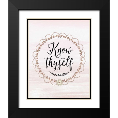 Know Thyself Black Modern Wood Framed Art Print with Double Matting by Moss, Tara