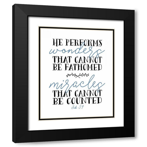 Job 5-9 Black Modern Wood Framed Art Print with Double Matting by Moss, Tara