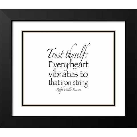 Trust Thyself II Black Modern Wood Framed Art Print with Double Matting by Moss, Tara