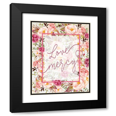 Love Mercy Black Modern Wood Framed Art Print with Double Matting by Moss, Tara