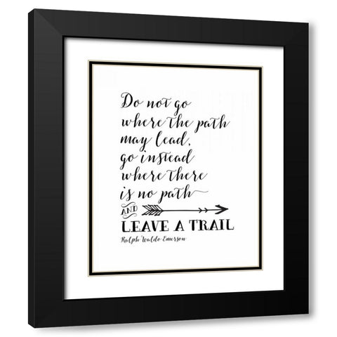 Leave a Trail II Black Modern Wood Framed Art Print with Double Matting by Moss, Tara