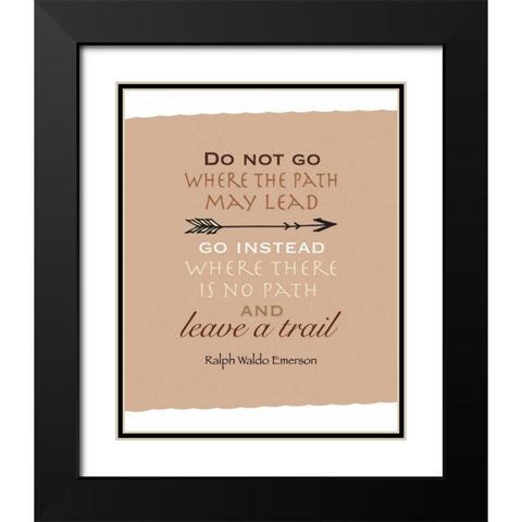 Leave a Trail Black Modern Wood Framed Art Print with Double Matting by Moss, Tara
