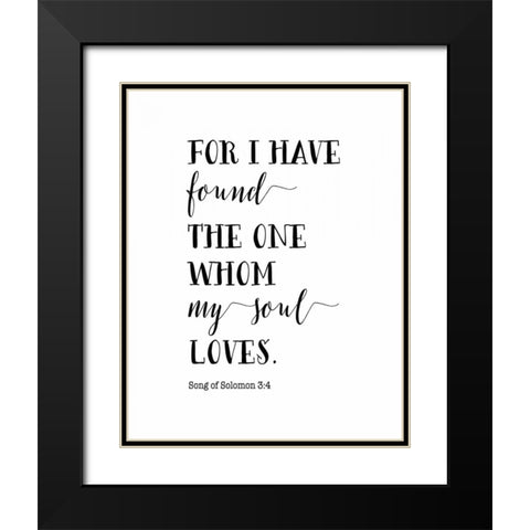 Song of Solomon Black Modern Wood Framed Art Print with Double Matting by Moss, Tara