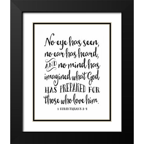 1 Corinthians Black Modern Wood Framed Art Print with Double Matting by Moss, Tara
