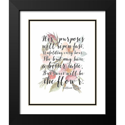 But Sweet Will Be the Flower Black Modern Wood Framed Art Print with Double Matting by Moss, Tara