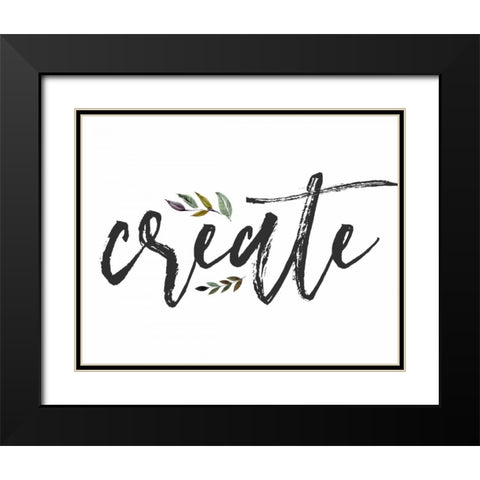 Create Floral Black Modern Wood Framed Art Print with Double Matting by Moss, Tara
