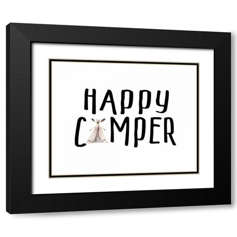 Happy Camper II Black Modern Wood Framed Art Print with Double Matting by Moss, Tara