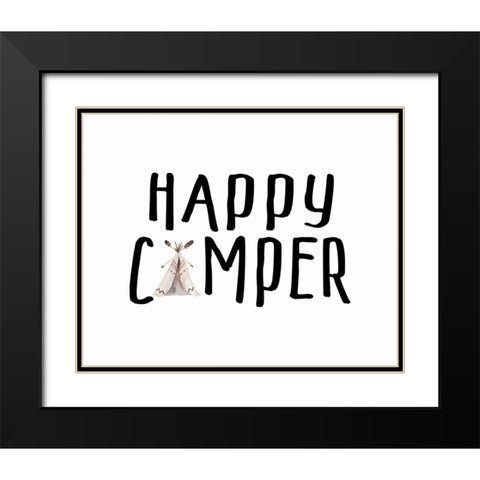 Happy Camper II Black Modern Wood Framed Art Print with Double Matting by Moss, Tara