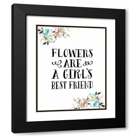 Flowers Are II Black Modern Wood Framed Art Print with Double Matting by Moss, Tara