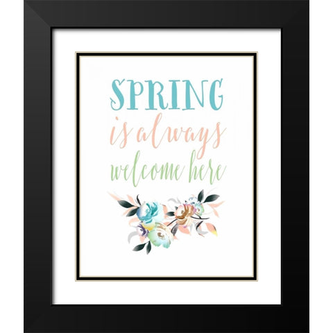 Spring is Always Welcome II Black Modern Wood Framed Art Print with Double Matting by Moss, Tara