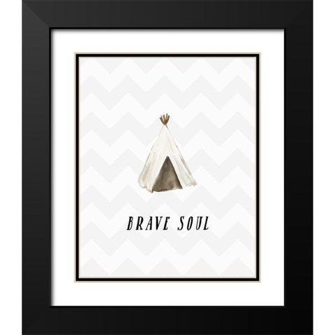 Brave Soul Black Modern Wood Framed Art Print with Double Matting by Moss, Tara