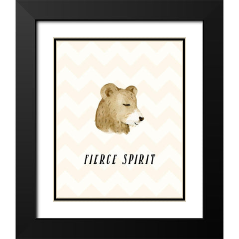 Fierce Spirit Black Modern Wood Framed Art Print with Double Matting by Moss, Tara