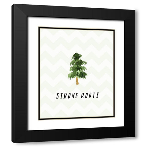Strong Roots Black Modern Wood Framed Art Print with Double Matting by Moss, Tara
