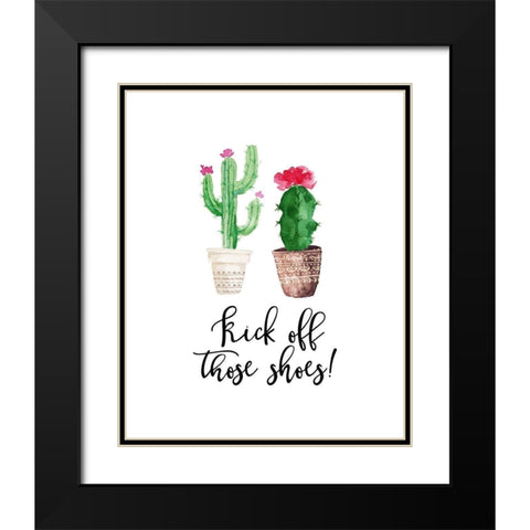 Kick Off Those Shoes Black Modern Wood Framed Art Print with Double Matting by Moss, Tara