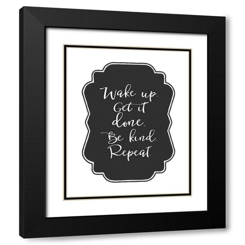 Get It Done Black Modern Wood Framed Art Print with Double Matting by Moss, Tara