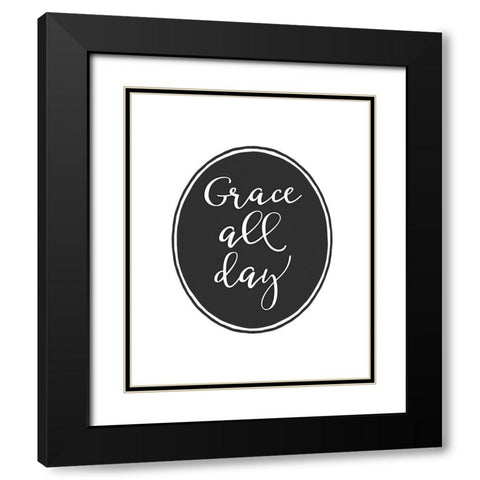 Grace All Day Black Modern Wood Framed Art Print with Double Matting by Moss, Tara