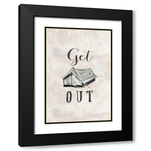 Get Out Black Modern Wood Framed Art Print with Double Matting by Moss, Tara