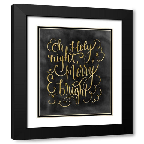 Holy Night Black Modern Wood Framed Art Print with Double Matting by Moss, Tara
