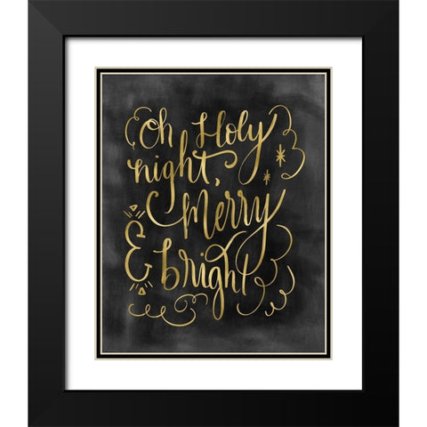 Holy Night Black Modern Wood Framed Art Print with Double Matting by Moss, Tara