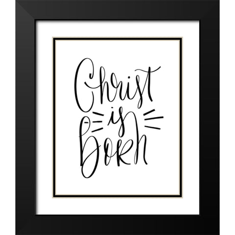 Christ is Born II Black Modern Wood Framed Art Print with Double Matting by Moss, Tara