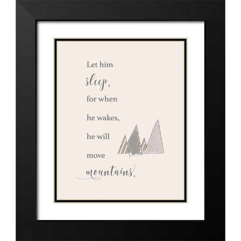 Let Him Sleep Black Modern Wood Framed Art Print with Double Matting by Moss, Tara