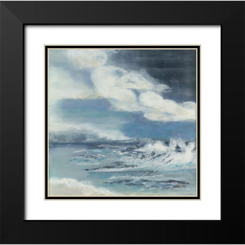 Holding Back Black Modern Wood Framed Art Print with Double Matting by Shanti, Shima