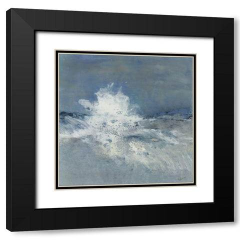 Arise Black Modern Wood Framed Art Print with Double Matting by Shanti, Shima