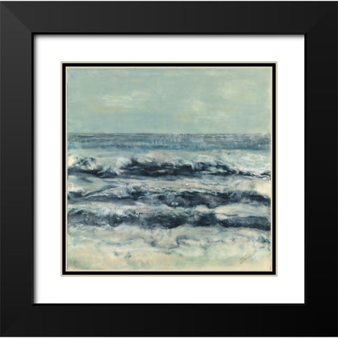 Crossing Currents Black Modern Wood Framed Art Print with Double Matting by Shanti, Shima
