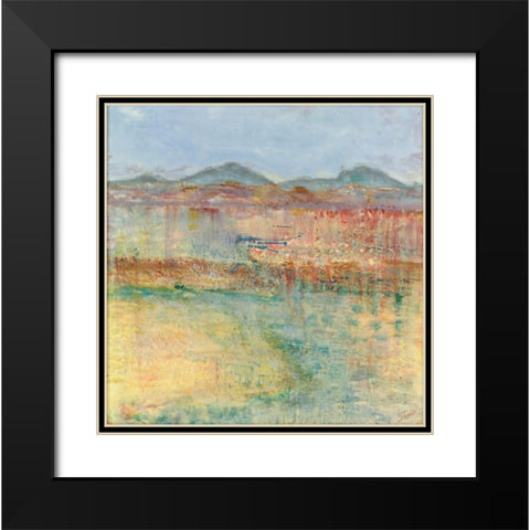 Send Rain to Wash the Face of the Earth Black Modern Wood Framed Art Print with Double Matting by Shanti, Shima