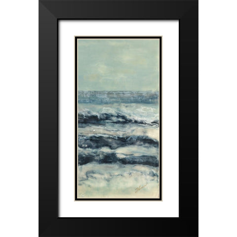 Crossing Currents II Black Modern Wood Framed Art Print with Double Matting by Shanti, Shima