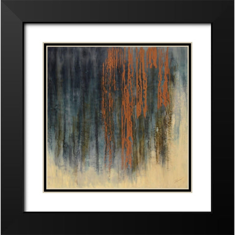 Through the Gilded Veil Black Modern Wood Framed Art Print with Double Matting by Shanti, Shima