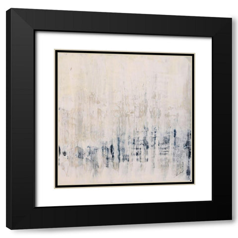 Blue Ice Black Modern Wood Framed Art Print with Double Matting by Shanti, Shima