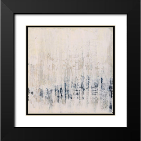Blue Ice Black Modern Wood Framed Art Print with Double Matting by Shanti, Shima