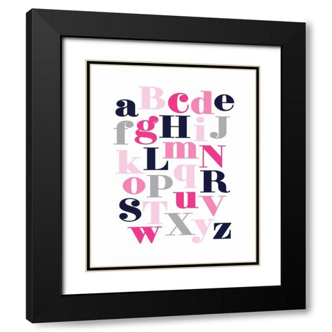 ABC Black Modern Wood Framed Art Print with Double Matting by Robinson, Tamara