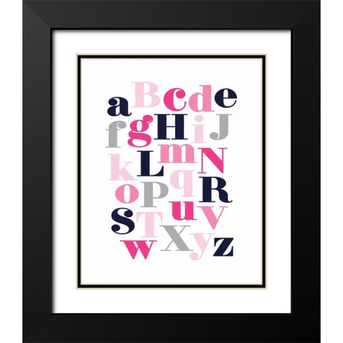 ABC Black Modern Wood Framed Art Print with Double Matting by Robinson, Tamara