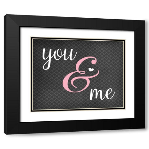 You and Me Black Modern Wood Framed Art Print with Double Matting by Robinson, Tamara